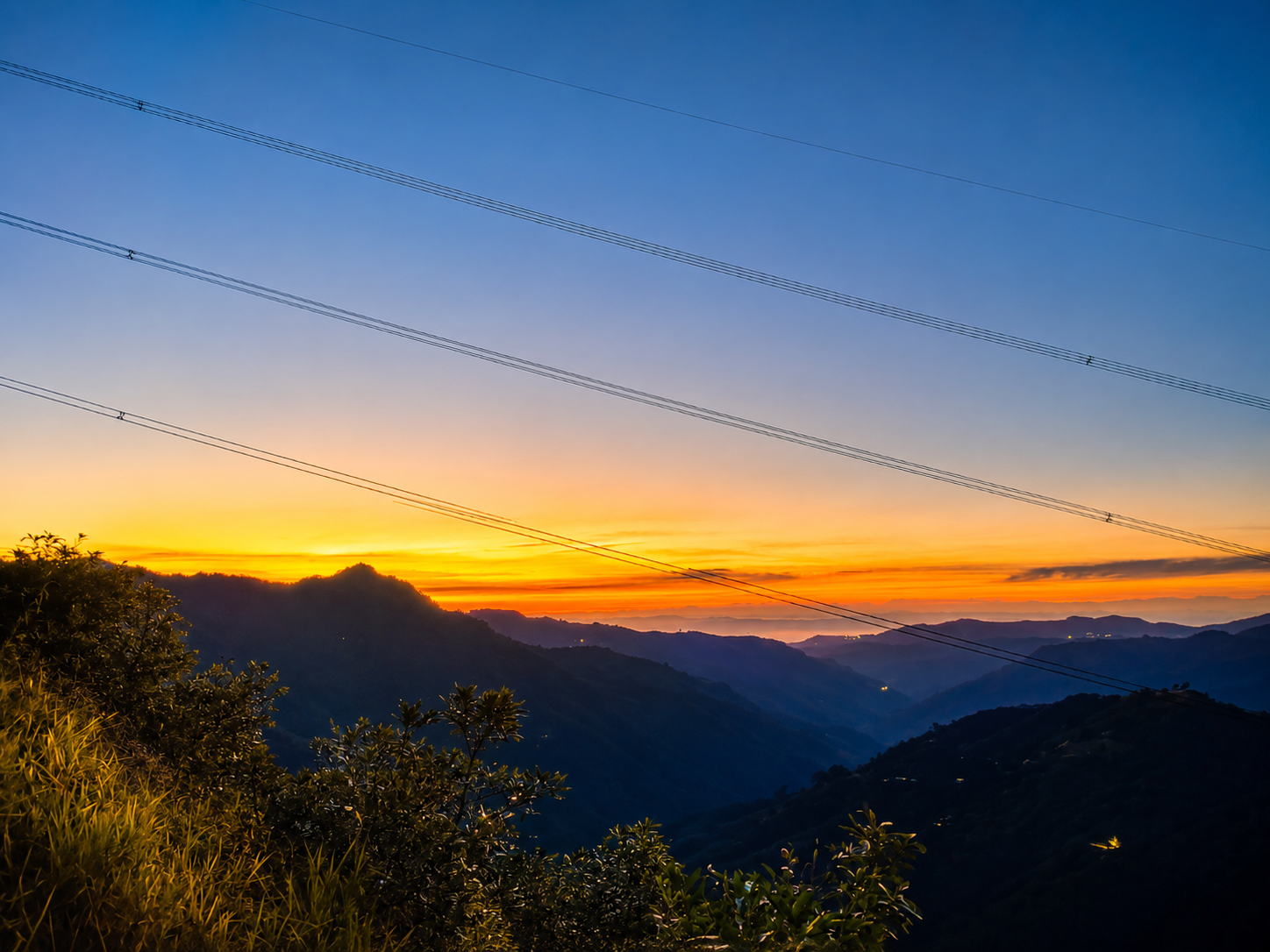 Camino de tierra hacia el horizonte dorado en el Tolima